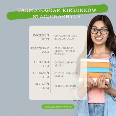 Harmonogram kierunków stacjonarnych Kraków